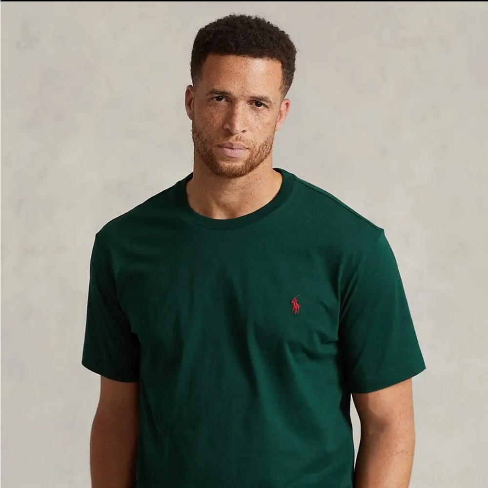 Polo by Ralph Lauren Men's Dark Green Tee Size XL Slim Fit